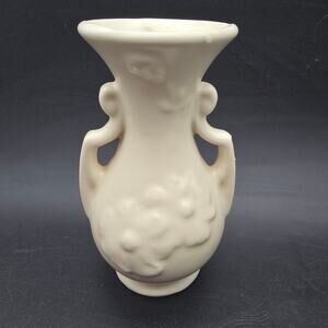 Shawnee Pottery White Floral Vase Miniature Vintage made in USA
